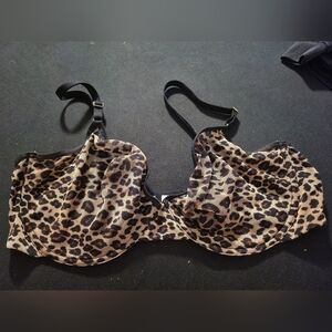 Womens bra. Cheetah sexy. Soft and sheer. Size 42D.